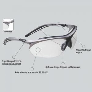 3M™ Maxim™ GT Protective Eyewear 14248-00000-20 I/O Mirror Lens, Metallic Gray and Black Frame, 20/Case