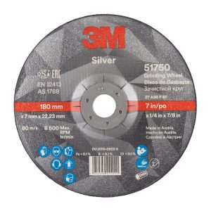 3M™-Silver-Depressed-Centre-Grinding-Wheel-T27-178-mm-x-7-mm-x-22.2-mm-51750-buy-online-best-price-Dubai-UAE-Truequality.ae