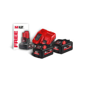 Milwaukee Tool Cordless M18HNRG-802 8.0Ah HD High Output Battery & Charger Set 4933471073 Dubai UAE TrueQuality.ae