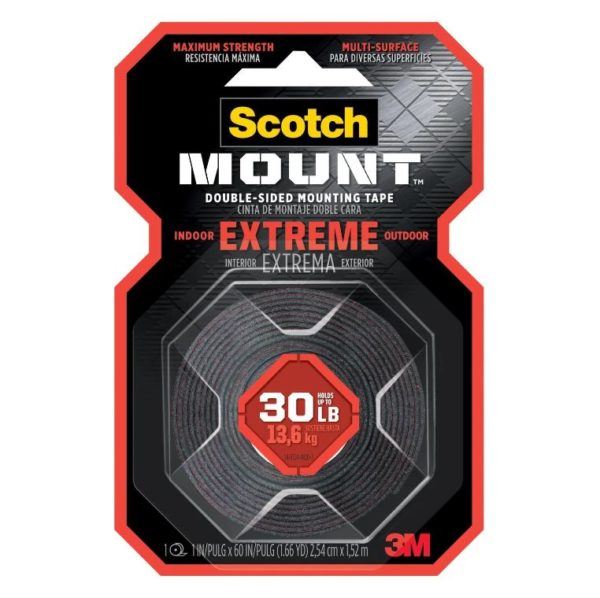 3M 414H Scotch-Mount Extreme Double-Sided Mounting Tape, 2.54cm x 1.52m Dubai UAE TrueQuality.ae