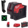 Milwaukee M12CLLP-301C 12V Li-ion 38m Cross Line + 2 Plumb Combi Laser Kit Dubai UAE TrueQuality.ae