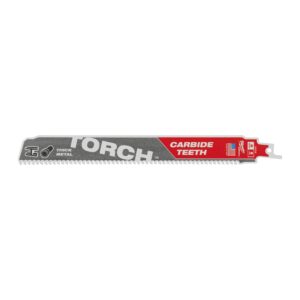 Milwaukee Metal: Heavy Duty TORCH™ Carbide Teeth Sawzall Blade 230mm x 8 Tpi - 1 pc- 48005202